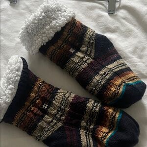 Stance Black and Brown Sherpa-Lined Socks